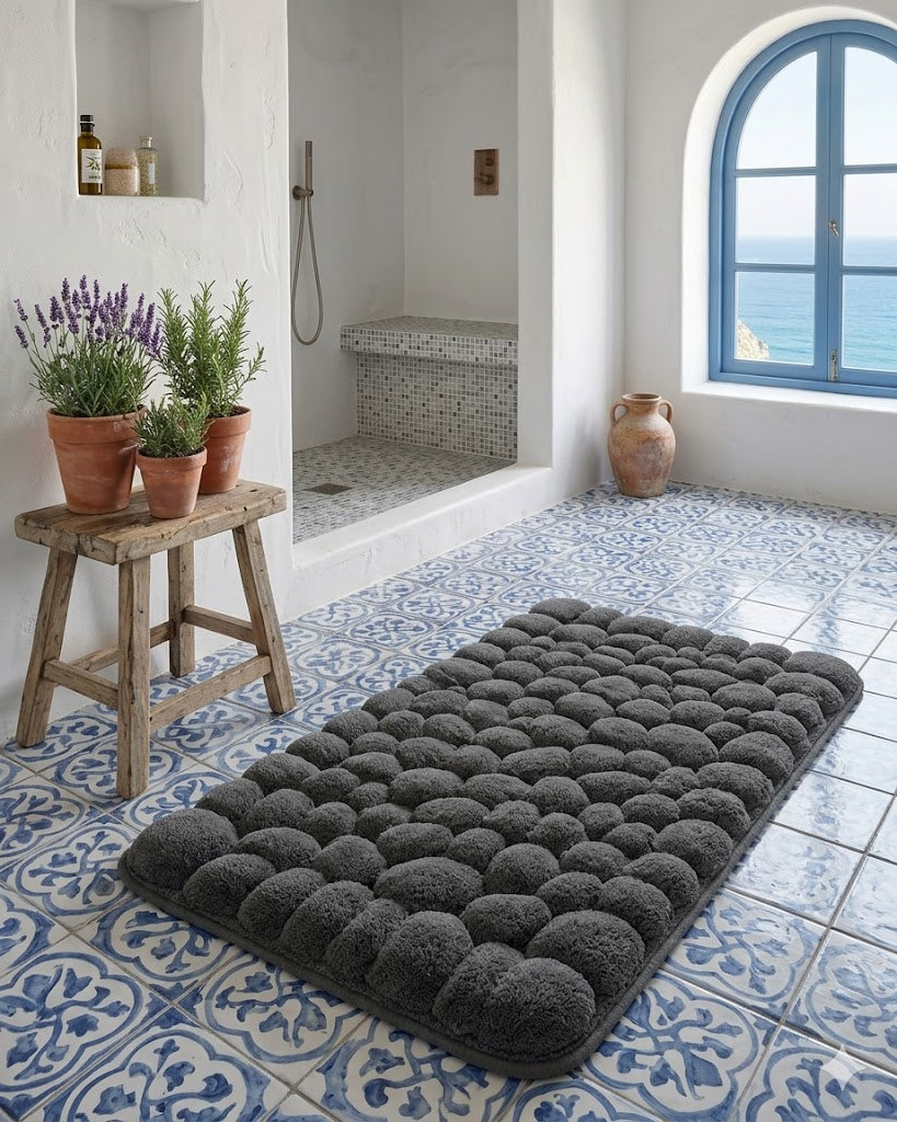3D Cobblestone Bath Mat