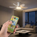 LED Ceiling Fan Light with Remote Control, Dimmable Ceiling Lamp for Bedroom & Living Room