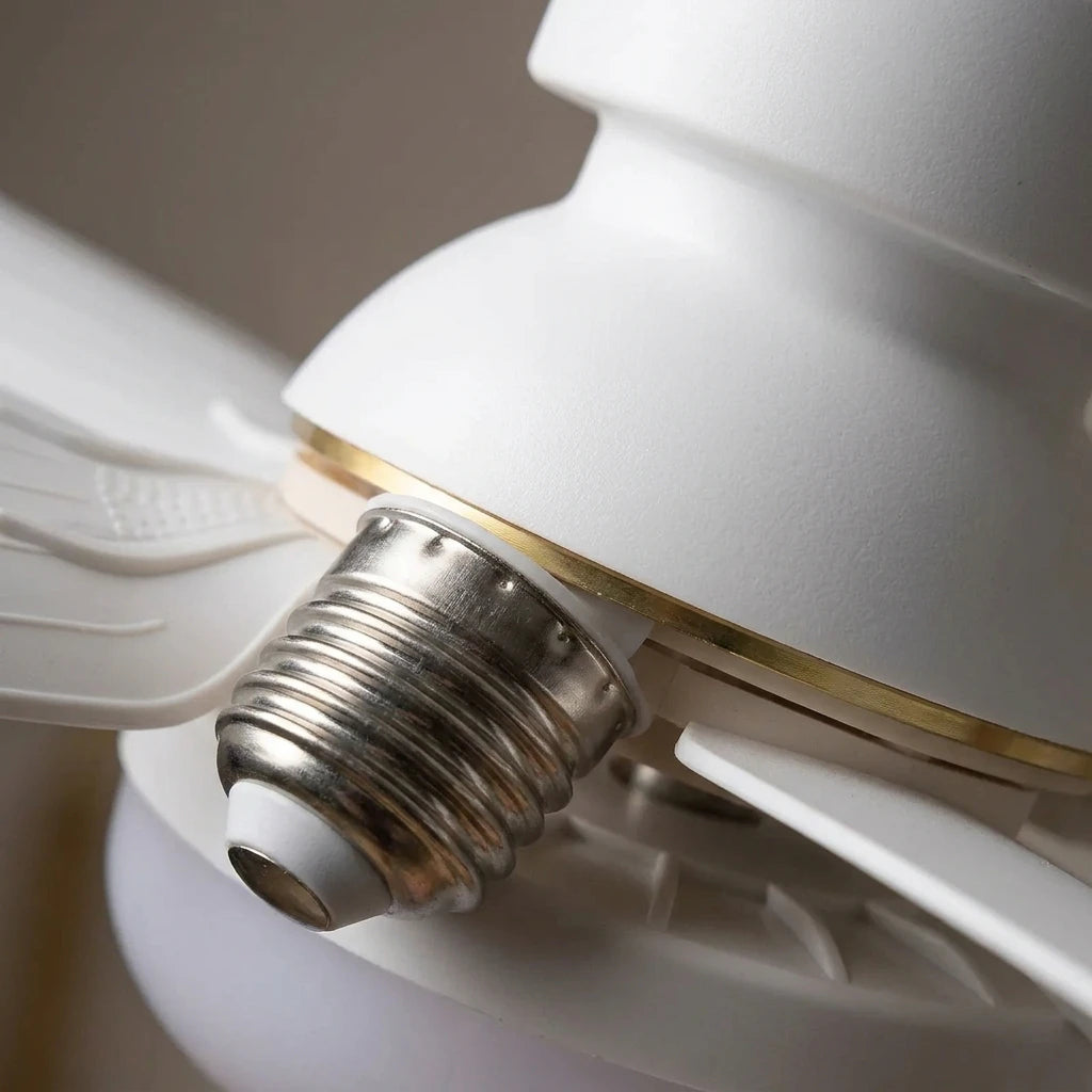 LED Ceiling Fan Light with Remote Control, Dimmable Ceiling Lamp for Bedroom & Living Room