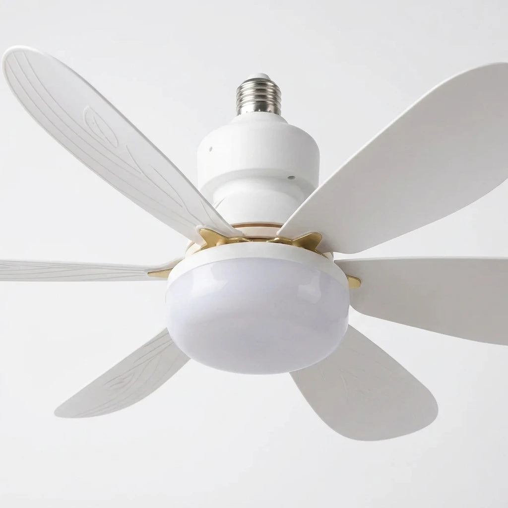 LED Ceiling Fan Light with Remote Control, Dimmable Ceiling Lamp for Bedroom & Living Room