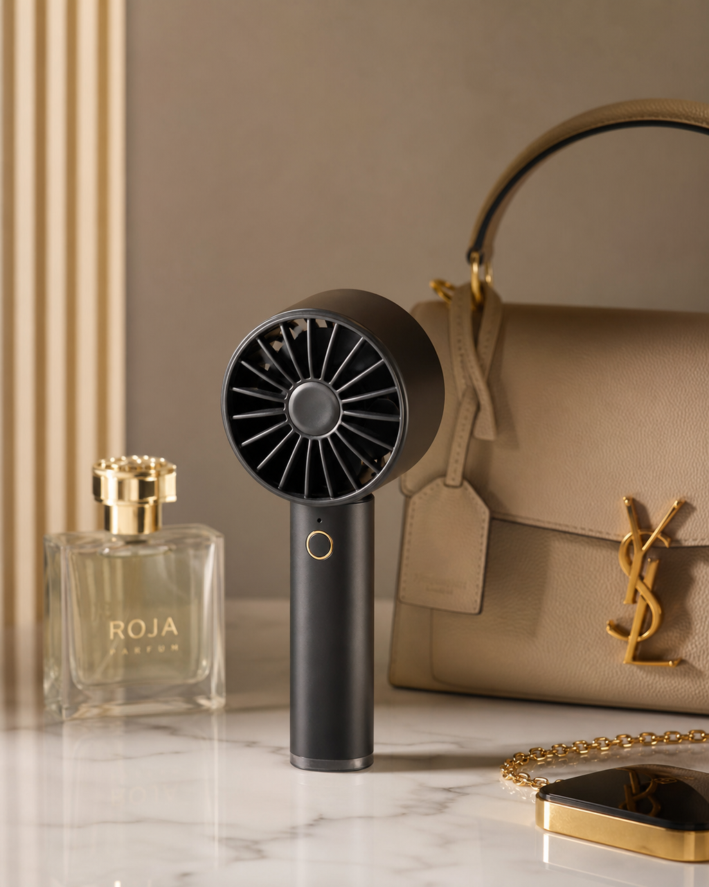 Portable Handheld Turbo Fan – Rechargeable Mini Fan with Digital Display